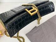 Balenciaga Hourglass Croc-Effect Leather Shoulder Bag Size 19 × 12 × 5 cm - 4