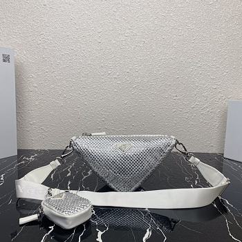 Prada Diamond Triangle Bag Size 26 x 14 x 12 cm