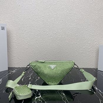 Prada Diamond Triangle Bag Green Size 26 x 14 x 12 cm