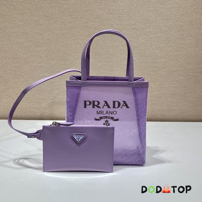 Prada Tote Purple Bag Size 20 x 22 x 8 cm - 1