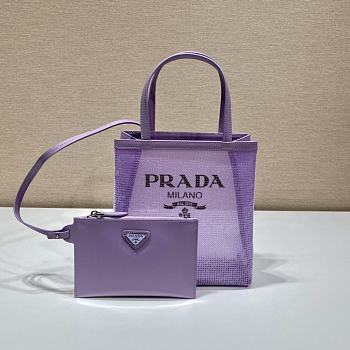 Prada Tote Purple Bag Size 20 x 22 x 8 cm