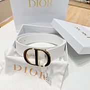 Dior Belt 3.5 cm In White/Black/Blue - 1