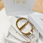 Dior Belt 3.5 cm In White/Black/Blue - 2