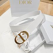 Dior Belt 3.5 cm In White/Black/Blue - 3