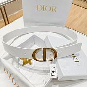 Dior Belt 3.5 cm In White/Black/Blue - 5