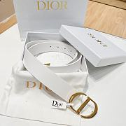 Dior Belt 3.5 cm In White/Black/Blue - 6