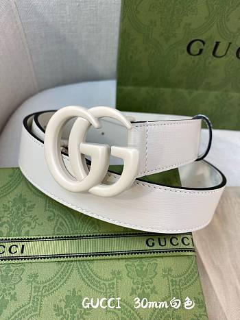 Gucci Belt Beige/White 3.0 cm
