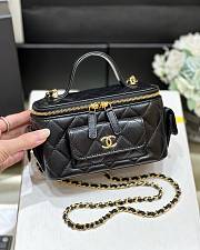 Chanel 22K Vanity Case Black Bag Size 10 x 17 x 8.5 cm - 6