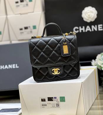 Chanel 22k Tofu Messenger Black Bag Size 17 x 20.5 x 6 cm