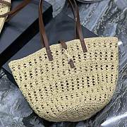 YSL Women Panier Medium Bag in Crochet Raffia Size 48 x 30 x 26 cm - 2