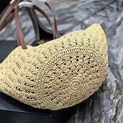 YSL Women Panier Medium Bag in Crochet Raffia Size 48 x 30 x 26 cm - 3