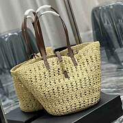 YSL Women Panier Medium Bag in Crochet Raffia Size 48 x 30 x 26 cm - 4