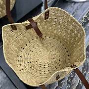 YSL Women Panier Medium Bag in Crochet Raffia Size 48 x 30 x 26 cm - 5