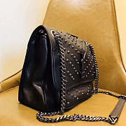 YSL Women Niki Medium Vintage Leather All Over Studs Size 27.5 x 20 x 8 cm - 3