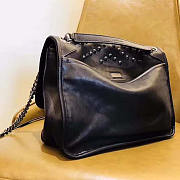 YSL Women Niki Medium Vintage Leather All Over Studs Size 27.5 x 20 x 8 cm - 4