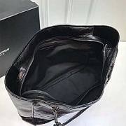 YSL Women Large Niki Shopping Bag Crinkled Quilted Black Size 34.5 x 28 x 11 cm - 2