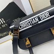 Dior Small Diorcaro Bag Black and White Smooth Calfskin Size 23 x 15 x 8 cm - 6