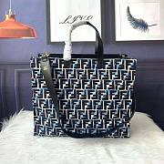 Fendi Shopper Glazed Canvas FF Tote Bag Size 41 cm - 1