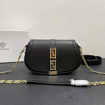 Versace Women Greca Goddess Shoulder Bag-Black Size 24 x 4.5 x 15 cm