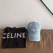 Celine Women Denim Baseball Hat-Blue - 1