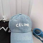 Celine Women Denim Baseball Hat-Blue - 5