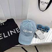 Celine Women Denim Baseball Hat-Blue - 2
