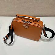 Prada Men Brique Saffiano Leather Bag-Orange Size 16 x 6 x 22 cm - 3