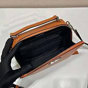 Prada Men Brique Saffiano Leather Bag-Orange Size 16 x 6 x 22 cm - 4