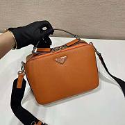 Prada Men Brique Saffiano Leather Bag-Orange Size 16 x 6 x 22 cm - 6