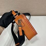 Prada Men Brique Saffiano Leather Bag-Orange Size 16 x 6 x 22 cm - 5