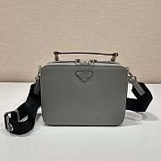 Prada Men Brique Saffiano Leather Bag-Gray Size 16 x 6 x 22 cm - 1