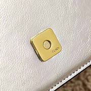 Fendi Wallet On Chain Silver Laminated Leather Size 20.5 cm - 6