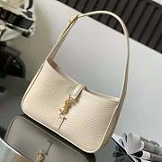 YSL Women Le 5 A 7 Hobo Bag in Python-Beige Size 23 x 16 x 6.5 cm - 1