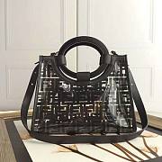 Fendi Women Runaway Shopper PU Bag-Black Size 41 cm - 1