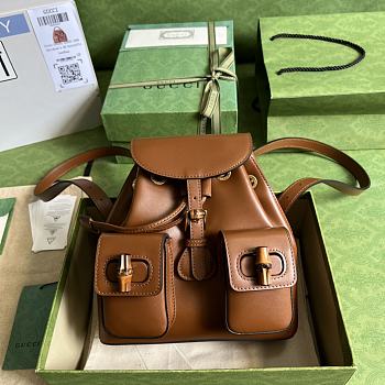 Gucci Bamboo Mini Backpack in Brown Size 22 x 22 x 7 cm