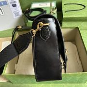 Gucci Medium Crocodile Trim Messenger Bag Black ‎702136 Size 28 x 24 x 8.4 cm - 6