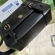 Gucci Medium Crocodile Trim Messenger Bag Black ‎702136 Size 28 x 24 x 8.4 cm - 5