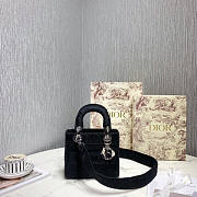 Dior Lady D-Lite Embroidered Cannage Bag Size 20 x 16.5 x 8 cm - 1