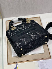 Dior Lady D-Lite Bag Black Size 24 x 20 x 11 cm - 5