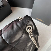 YSL Puffer Medium Chain Bag Silver Hardware Size 35 x 23 x 13.5 cm - 4