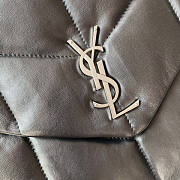 YSL Puffer Medium Chain Bag Silver Hardware Size 35 x 23 x 13.5 cm - 2