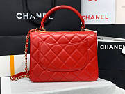 Chanel Trendy CC Handbag Red In Gold Hardware Size 25 x 12 x 17 cm - 4
