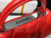 Chanel Trendy CC Handbag Red In Silver Hardware Size 25 x 12 x 17 cm - 3