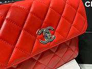 Chanel Trendy CC Handbag Red In Silver Hardware Size 25 x 12 x 17 cm - 2