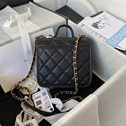 Chanel Small Flap Bag With Top Handle Black Size 17 x 20.5 x 6 cm - 2