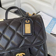 Chanel Small Flap Bag With Top Handle Black Size 17 x 20.5 x 6 cm - 3