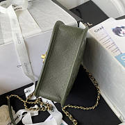 Chanel Small Flap Bag With Top Handle Green Size 17 x 20.5 x 6 cm - 6