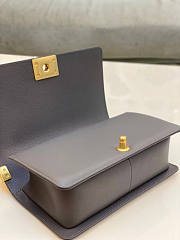 Chanel Boy Bag Caviar in Gray Gold Hardware Size 25 cm - 5