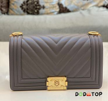 Chanel LeBoy Caviar in Gray Gold Hardware Size 25 cm - 1