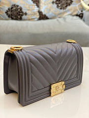 Chanel LeBoy Caviar in Gray Gold Hardware Size 25 cm - 4